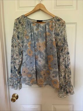 J Crew flowy floral blouse. Size medium.